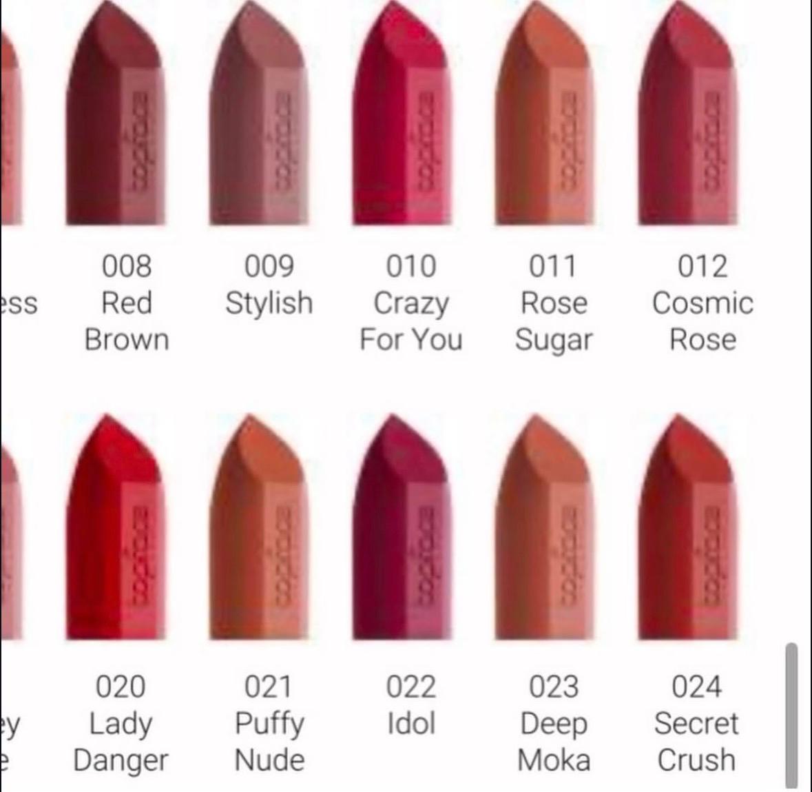 TOPF .PROHD RICH MATTE LIPSTICK (Hyaluronic Acid, Vitamin E, Macadamia Oil, Jojoba Oil, Coconut Oil...